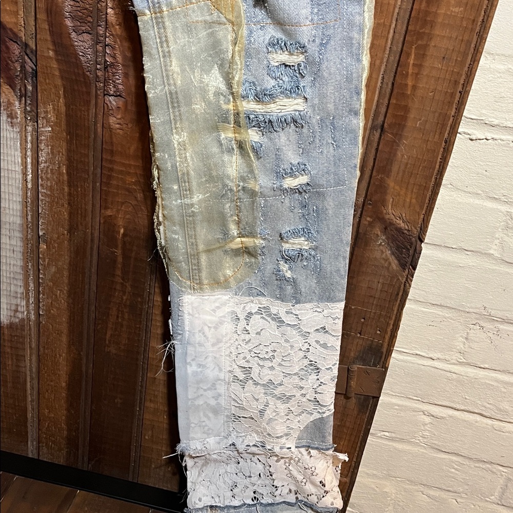 Stylish Patchwork Jeans - image 5